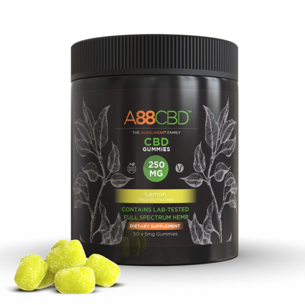 A88CBD Vegan CBD Gummies - Lemon 250mg