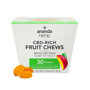Ananda Hemp CBD Fruit Chews - Mango 15mg 30 Count