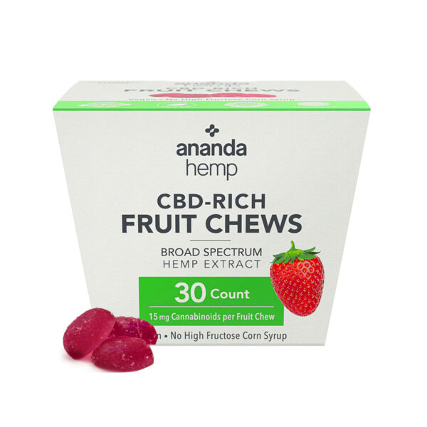 Ananda Hemp CBD Fruit Chews - Strawberry 15mg 30 Count
