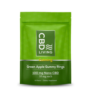 CBD Living Calming Gummy Rings - Green Apple 10mg 10