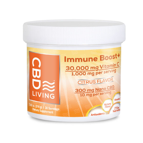 CBD Living Immune Boost Powder - Citrus 300mg