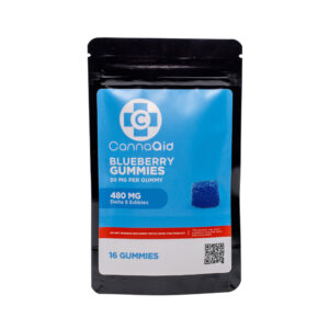 CannaAid Delta 8 Gummies - Blueberry 30mg 16 Count