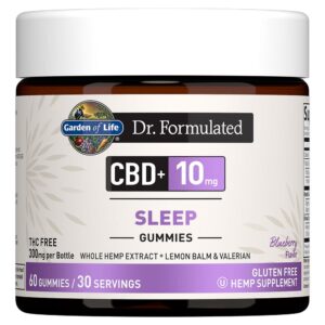Dr. Formulated CBD + Sleep Gummies - Blueberry 10mg 60 Count