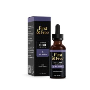 First & Free CBD Tincture Oil Drops 30ml - Unflavored 750mg