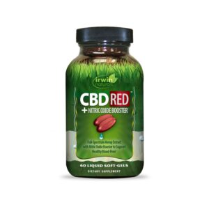 Irwin Naturals CBD Soft-Gels RED® +Nitric Oxide Booster 60 Count