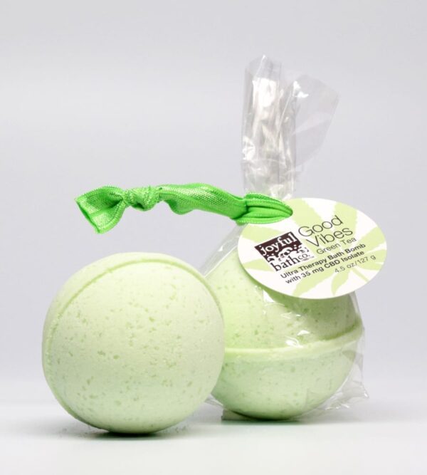 Joyful Bath Co Good Vibes - Green Tea CBD Bath Bomb