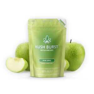 Kush Burst Delta 8 THC Gummies - Sour Apple 50mg 10 Count