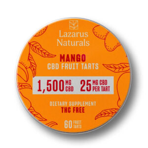 Lazarus Naturals CBD Fruit Tarts - Mango 25mg 60