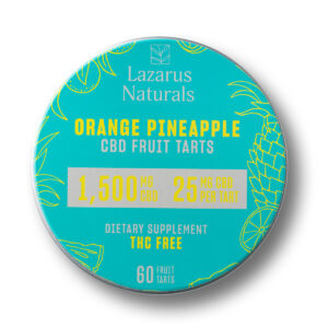 Lazarus Naturals CBD Fruit Tarts - Orange Pineapple 25mg 60