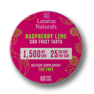 Lazarus Naturals CBD Fruit Tarts - Raspberry Lime 25mg 60