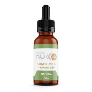 Nu-X CBD Tincture Oil + CBG - Natural Flavor 1000mg CBD + 50mg CBG