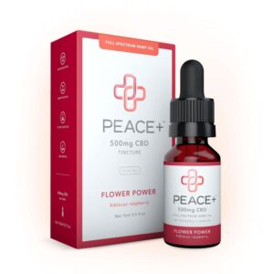 Peace+ CBD Tincture Oil - Flower Power - Hibiscus Raspberry 500mg 15ml