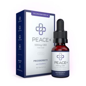 Peace+ CBD Tincture Oil - Prosberrity - Acai Blueberry 500mg 15ml