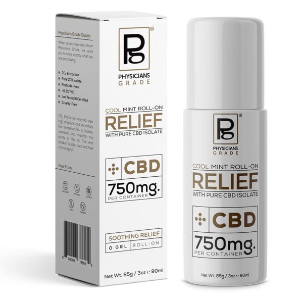 Physicians Grade CBD Roll-On RELIEF - Cool Mint 750mg