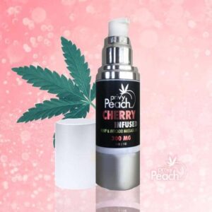 Privy Peach Hemp & Avocado CBD Massage Oil - Cherry Scent 300mg