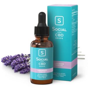 Social CBD Tincture Isolate Drops Lavender 2000mg