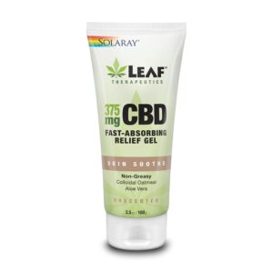 Solaray Leaf Therapeutics CBD Skin Soothe Gel - Unscented 375mg