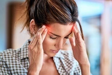 woman having headache