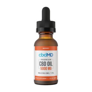 cbdMD CBD Oil Tincture Drops - Berry 30ml 5000mg