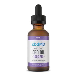 cbdMD CBD Oil Tincture Drops - Mint 60ml 1000mg