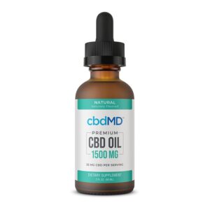 cbdMD CBD Oil Tincture Drops - Natural 60ml 1500mg