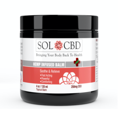 Sol CBD NEW 250mg CBD Infused Herbal Balm