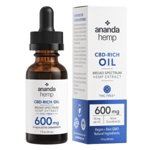 Ananda Hemp Broad Spectrum Zero THC 600mg CBD Oil
