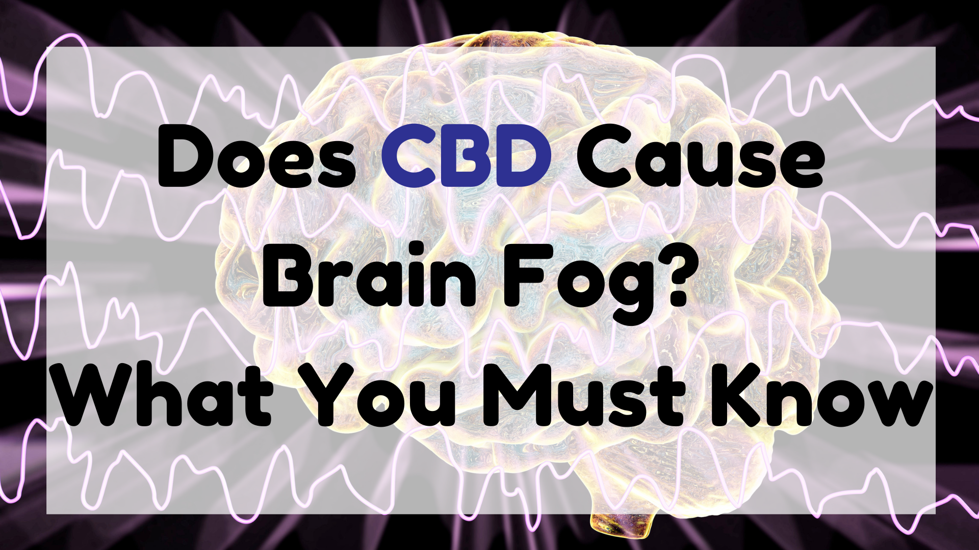 Does CBD Cause Brain Fog