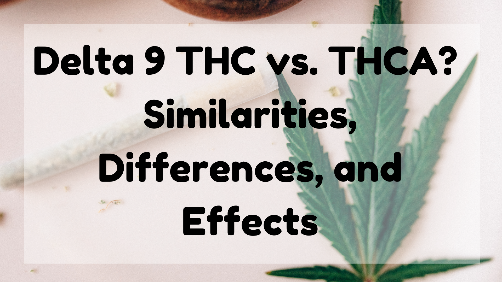Delta 9 THC vs. THCA