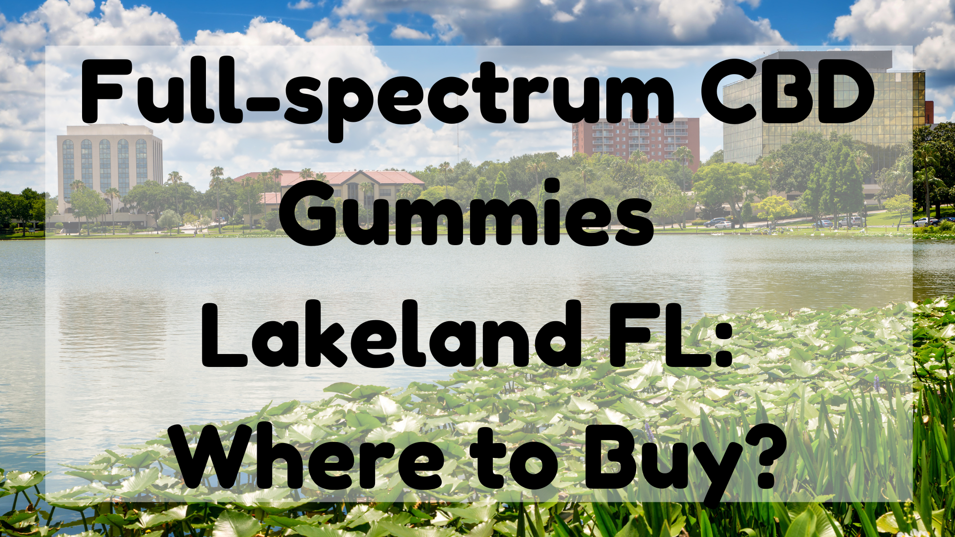 Full-Spectrum CBD Gummies Lakeland FL