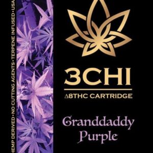3Chi Delta 8 THC Vape Cartridge - Granddaddy Purple 1 mL