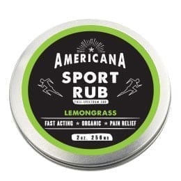Americana Sport Full Spectrum CBD Rub/Salve 1oz 125mg or 2oz 250mg (Choose Fragrance)