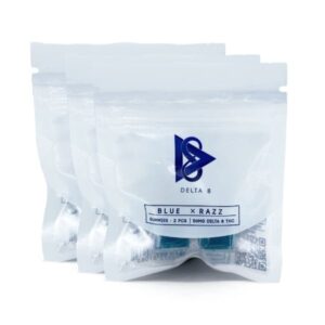 Blue Moon Hemp Delta 8 BLUE X RAZZ Gummies (Choose Pack)