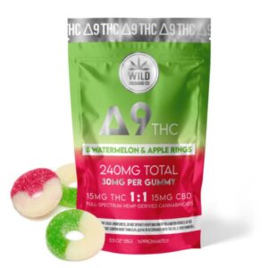 Delta 9 Watermelon and Apple Ring Chews (Choose mg)