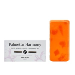 Palmetto Harmony CBD Hemp & Grapefruit Loofah Bar Soap 50mg