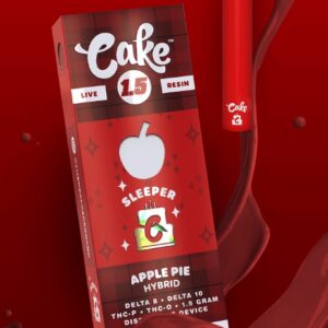 Cake Sleeper D8 + D10 + THC-P + THC-O Live Resin Disposable Vape - Apple Pie 1.5g